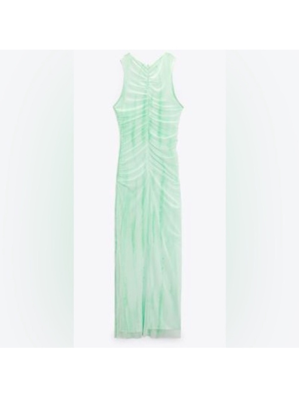 Zara Light Mint Green Sleeveless Midi Dress - Picture 7 of 7